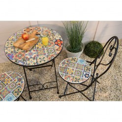 MESA BISTRO DE FERRO D.60x75cm