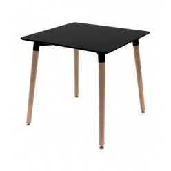 MESA OSLO QUADRADA 80 CM PRETO