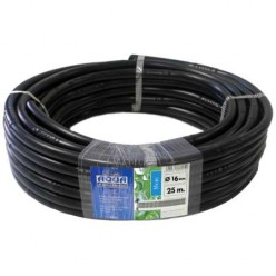 TUBO 16mm ROLO 25m PRETO