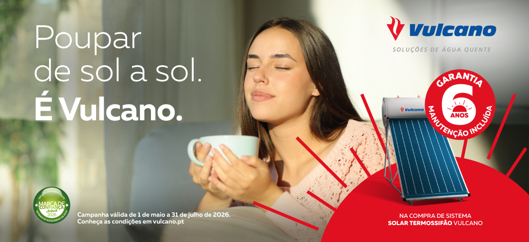 6 anos de garantia, na compra de sistema solar Termossifão Vulcano.