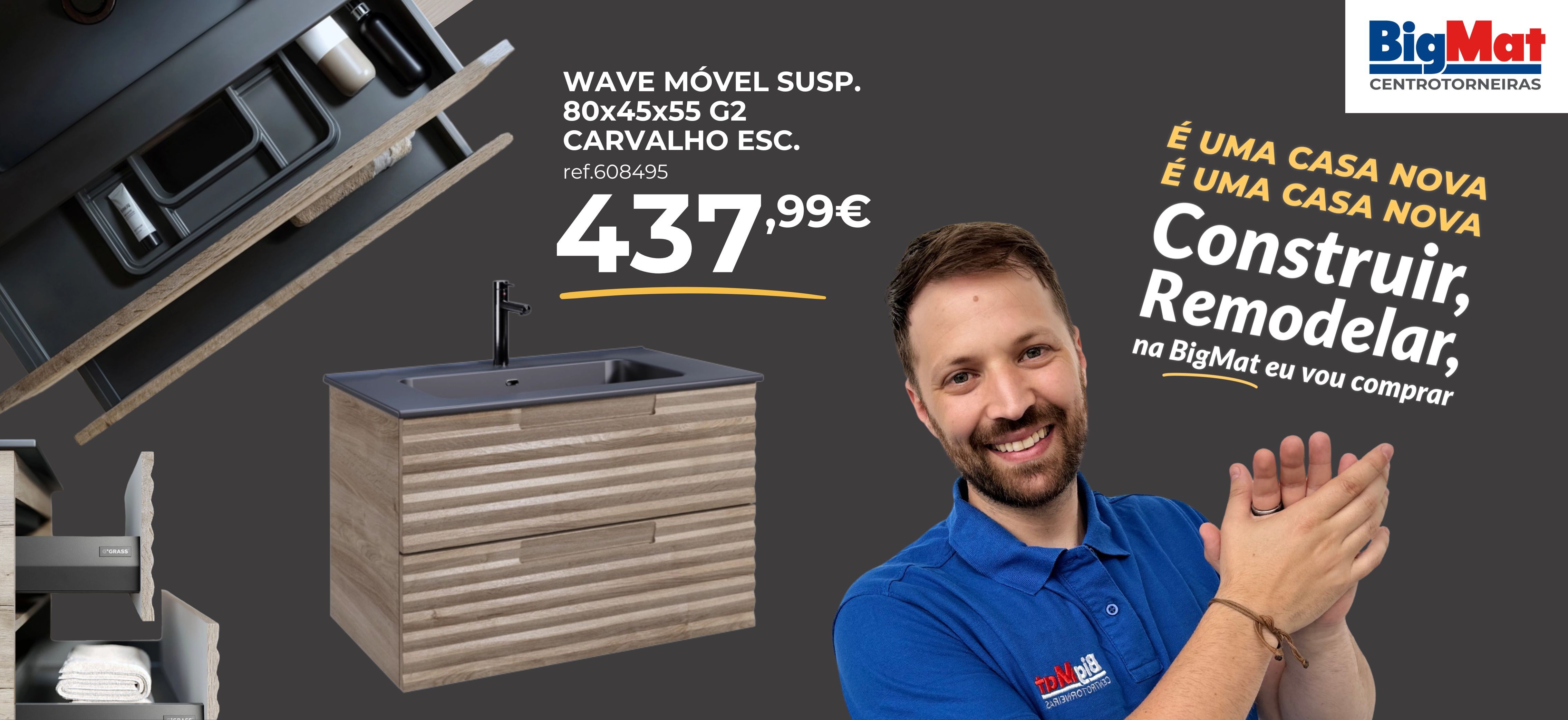 Móvel Suspenso Wave - 80cm