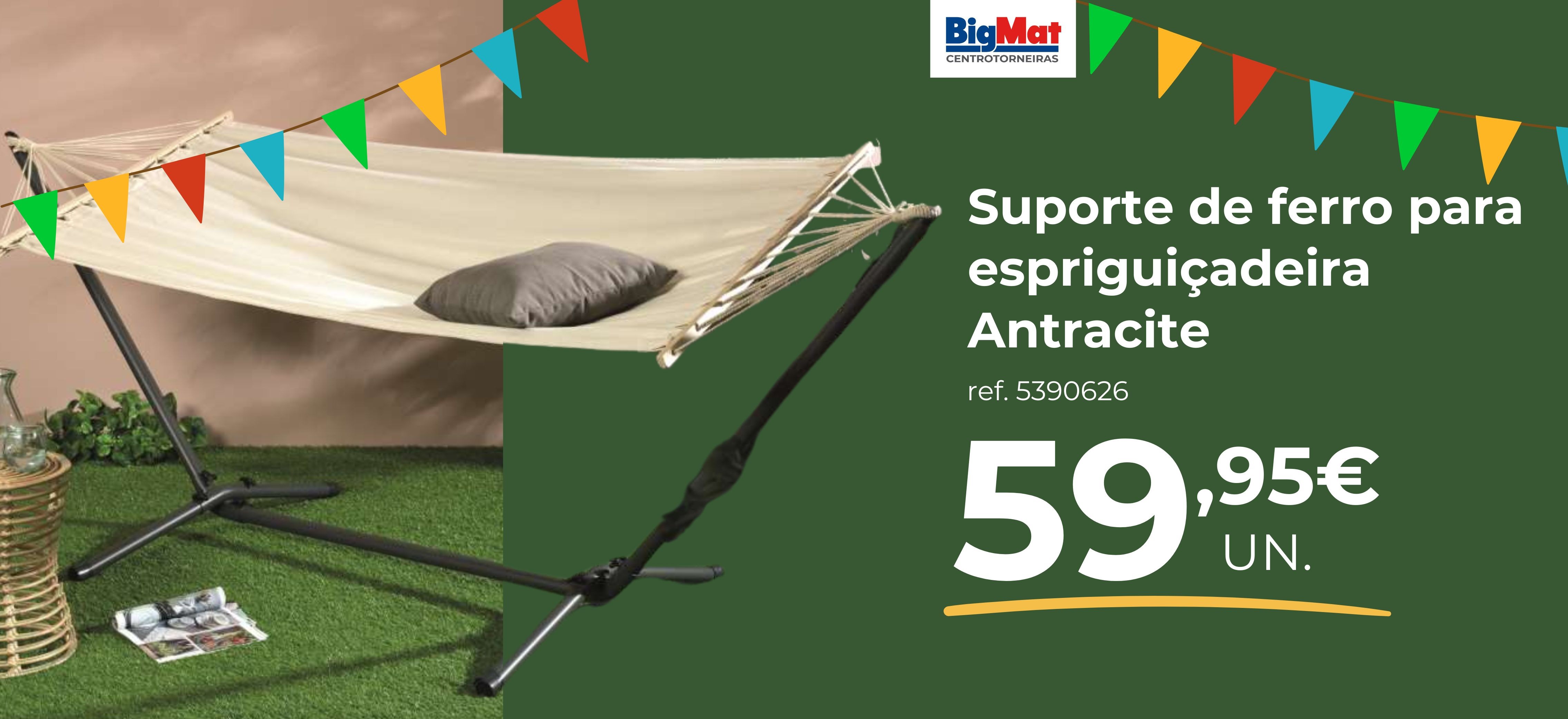Suporte de Ferro para Espreguiçadeira Antracite